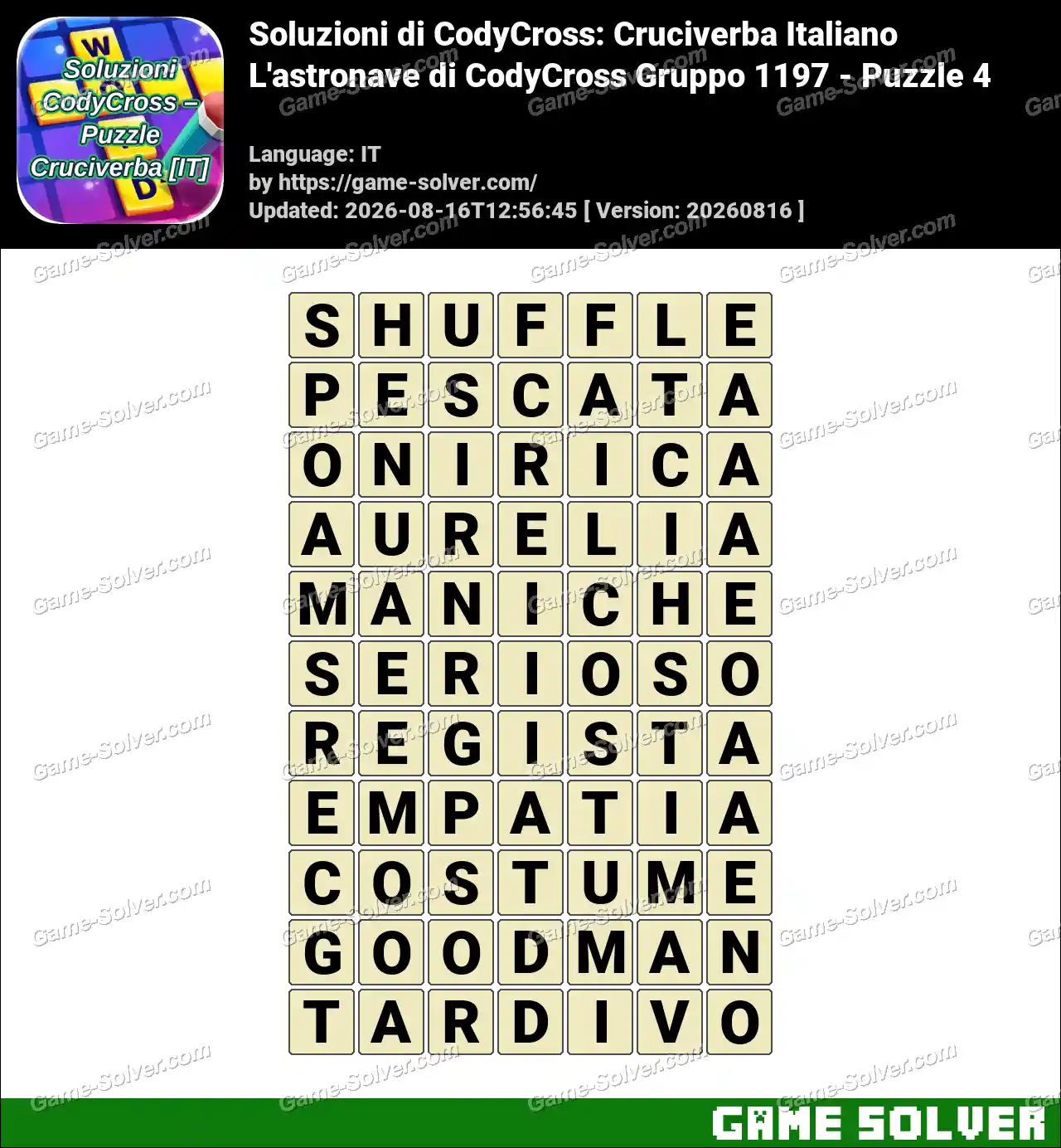 Soluzioni di CodyCross: Cruciverba Italiano L’astronave di CodyCross Gruppo 1197 – Puzzle 4